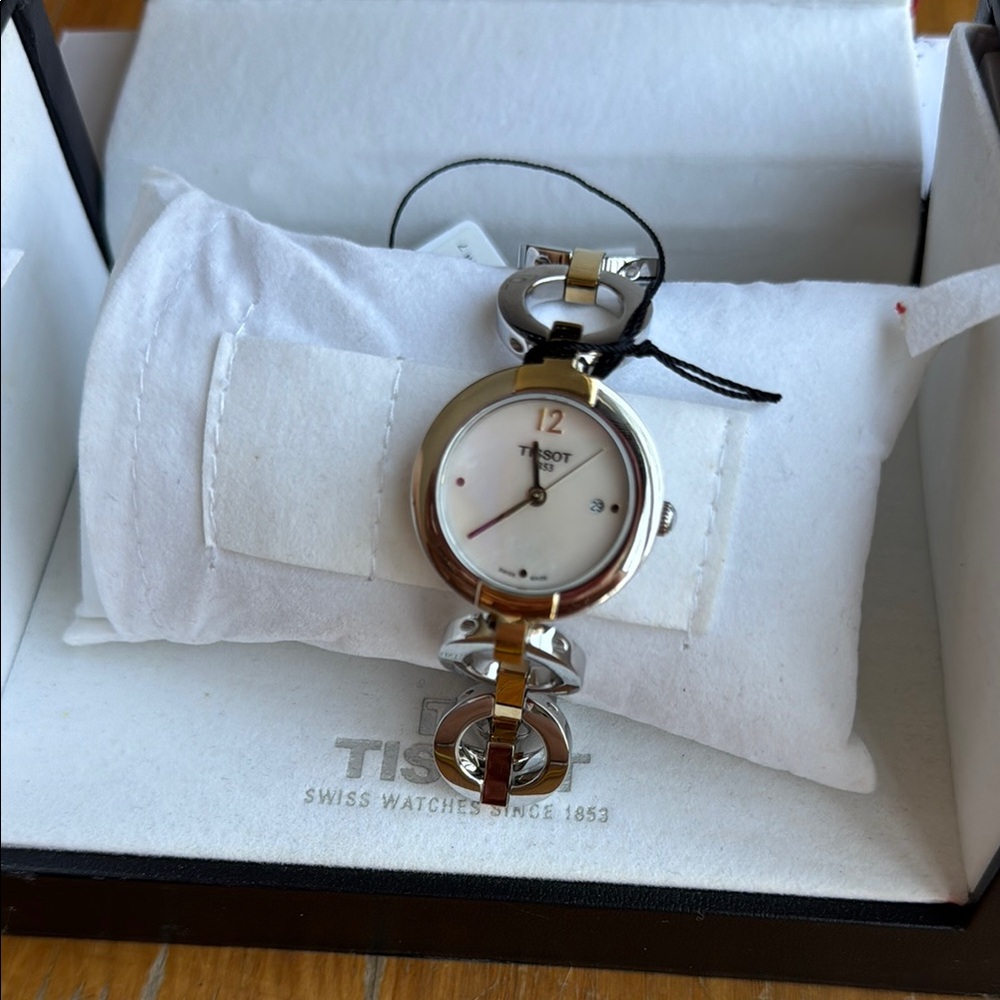 Tissot Silver and Gold Elegant Watch - Picture 6 of 7